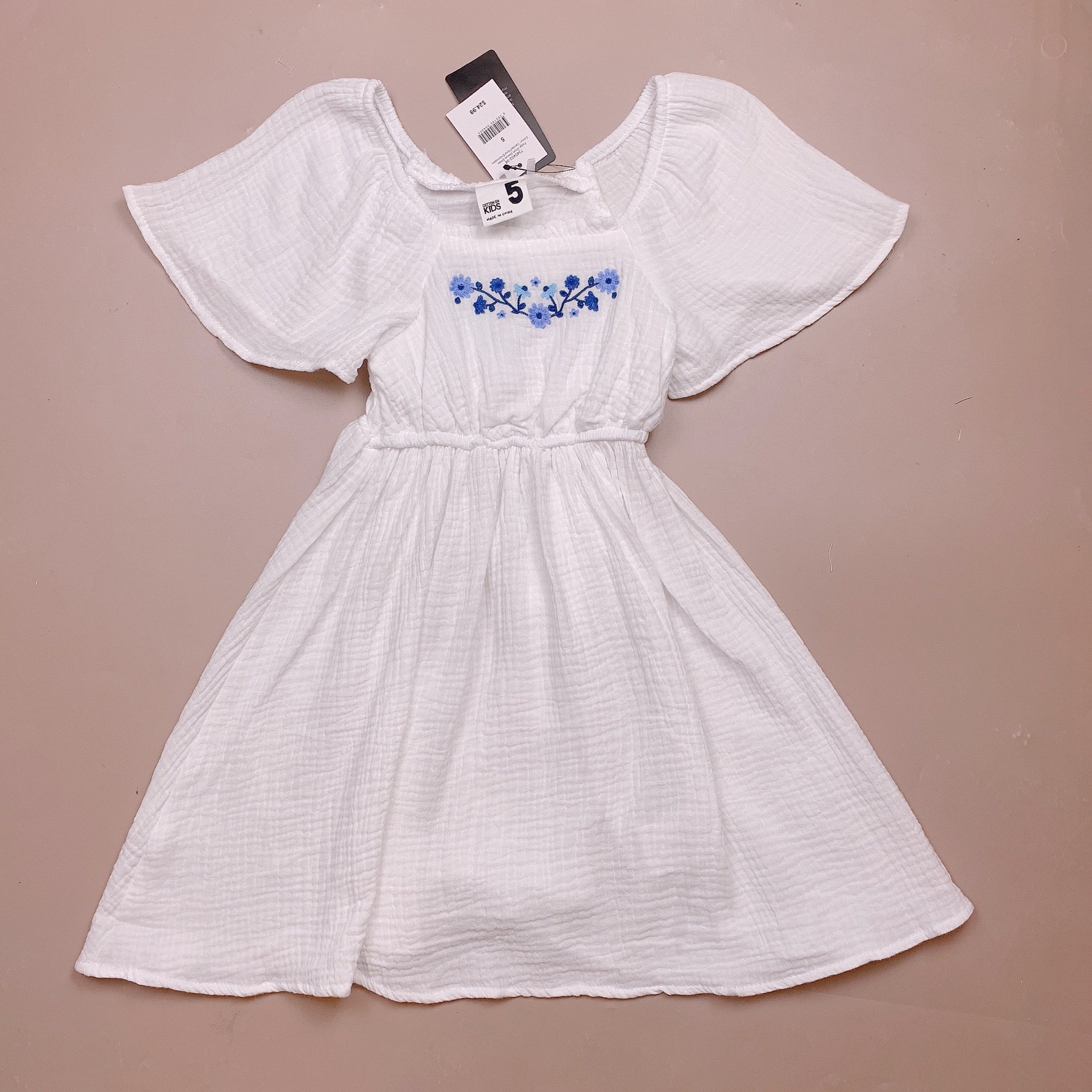 V00017 - Váy vải xô Muslin cotton on dư xịn cho bé size 2-10y