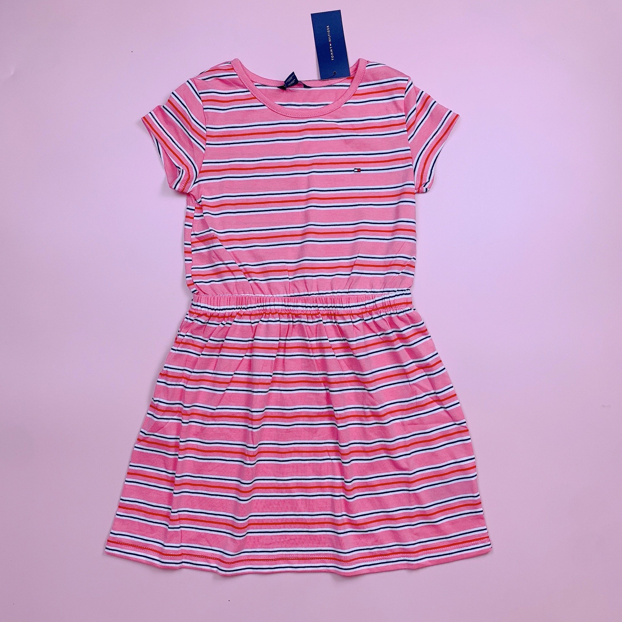 V00062 - Váy cotton kẻ ngang nhiều màu BG size 7-16y