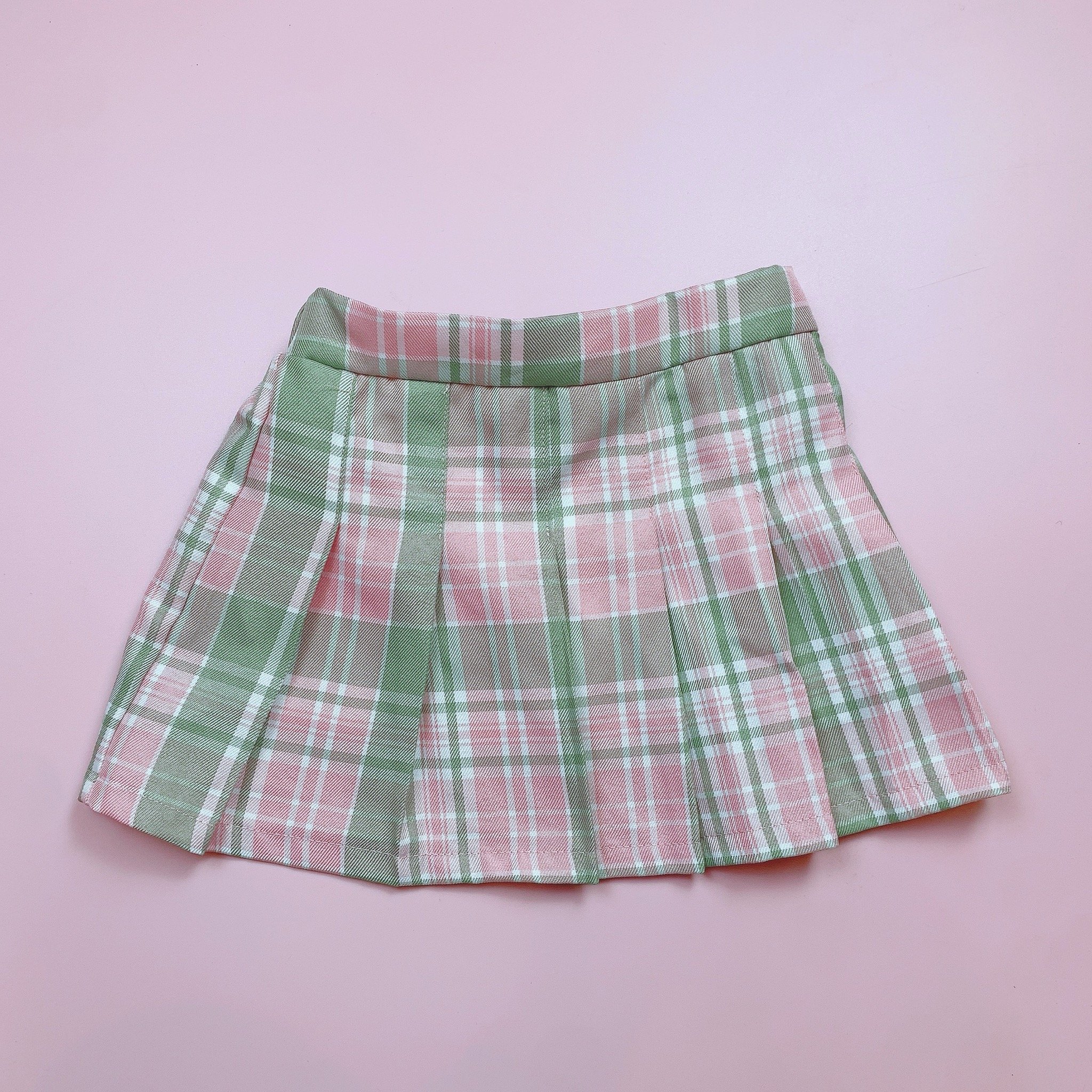 CVAY09 - Chân váy xếp ly liền quần kẻ caro nhiều màu size 2-16y