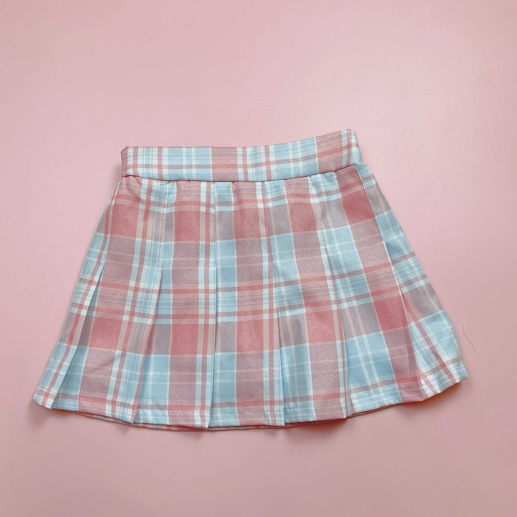 CVAY09 - Chân váy xếp ly liền quần kẻ caro nhiều màu size 2-16y