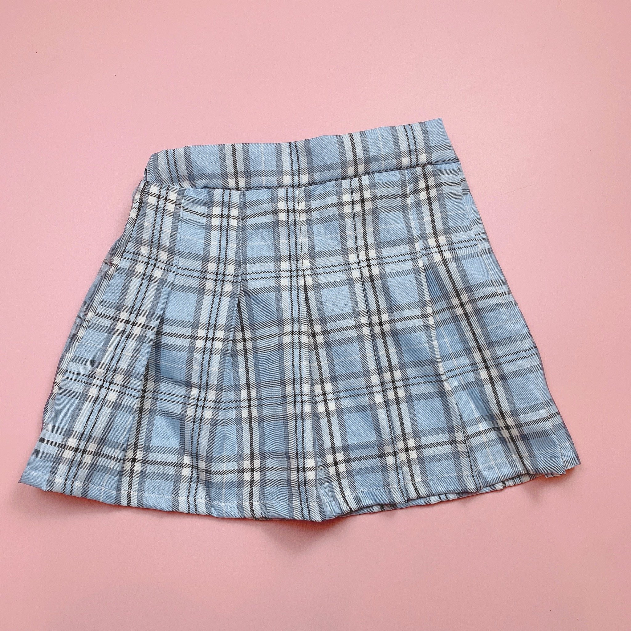 CVAY09 - Chân váy xếp ly liền quần kẻ caro nhiều màu size 2-16y