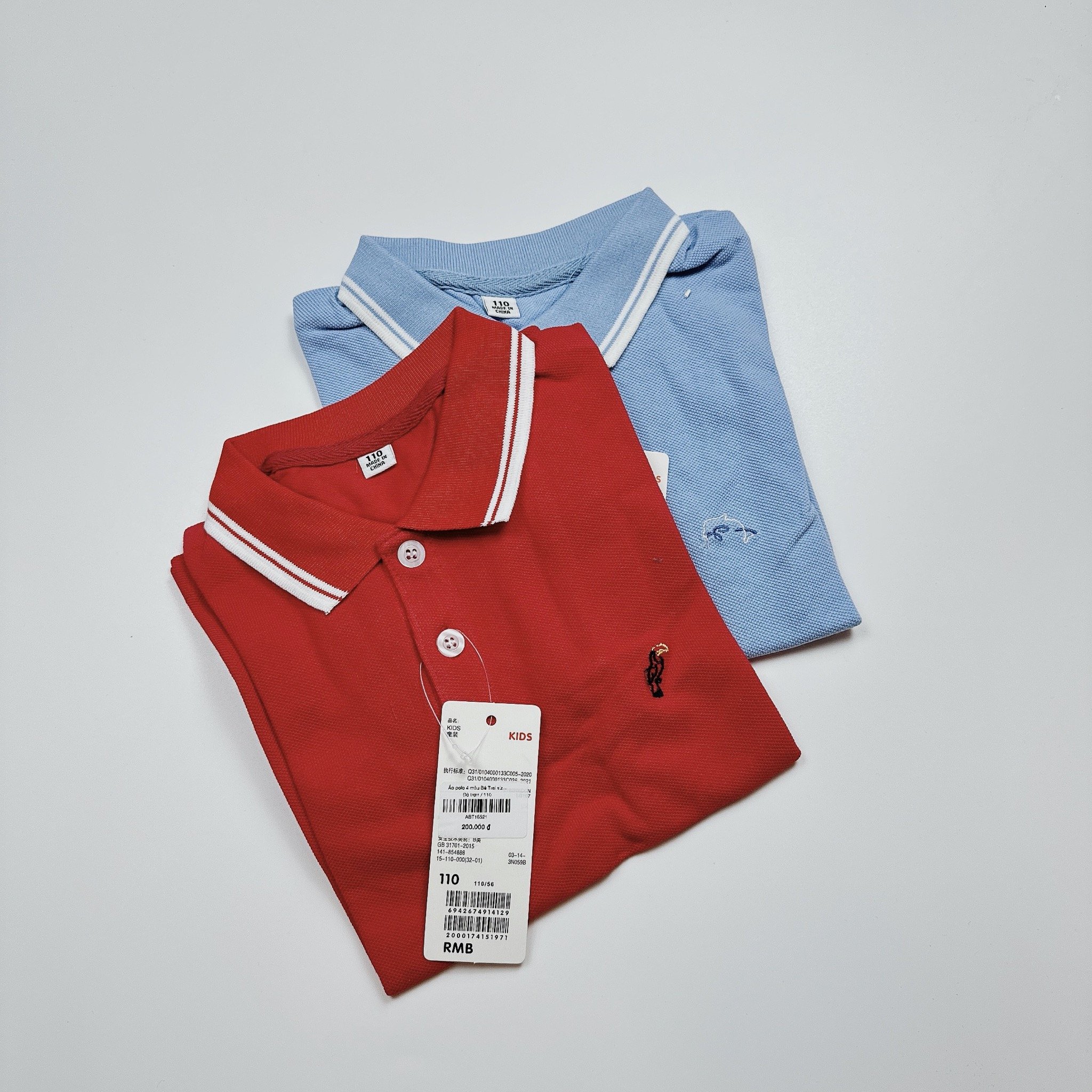 Áo polo 6 màu Bé Trai size 110 - 160