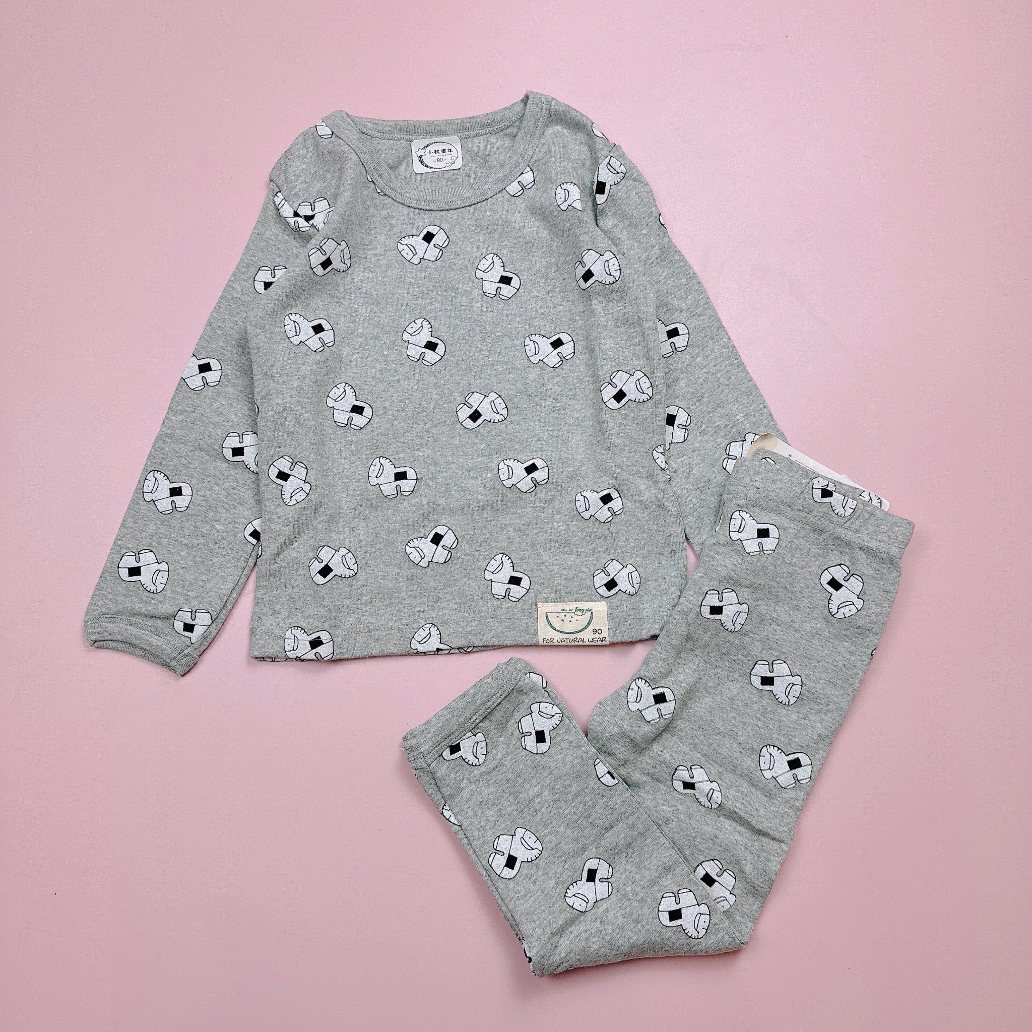 Bộ cotton nhiều hình Bé Trai Bé Gái size 90 - 130 - Bảng màu 1