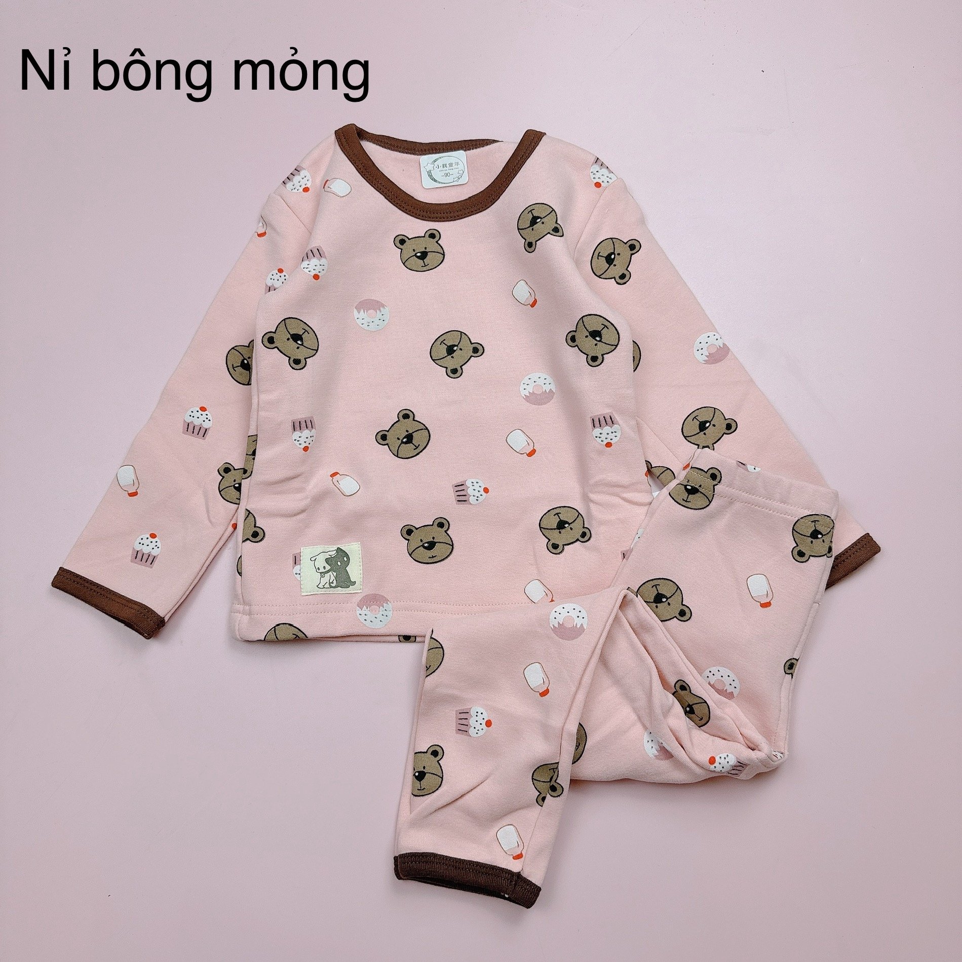 Bộ cotton nhiều hình Bé Trai Bé Gái size 90 - 130 - Bảng màu 1