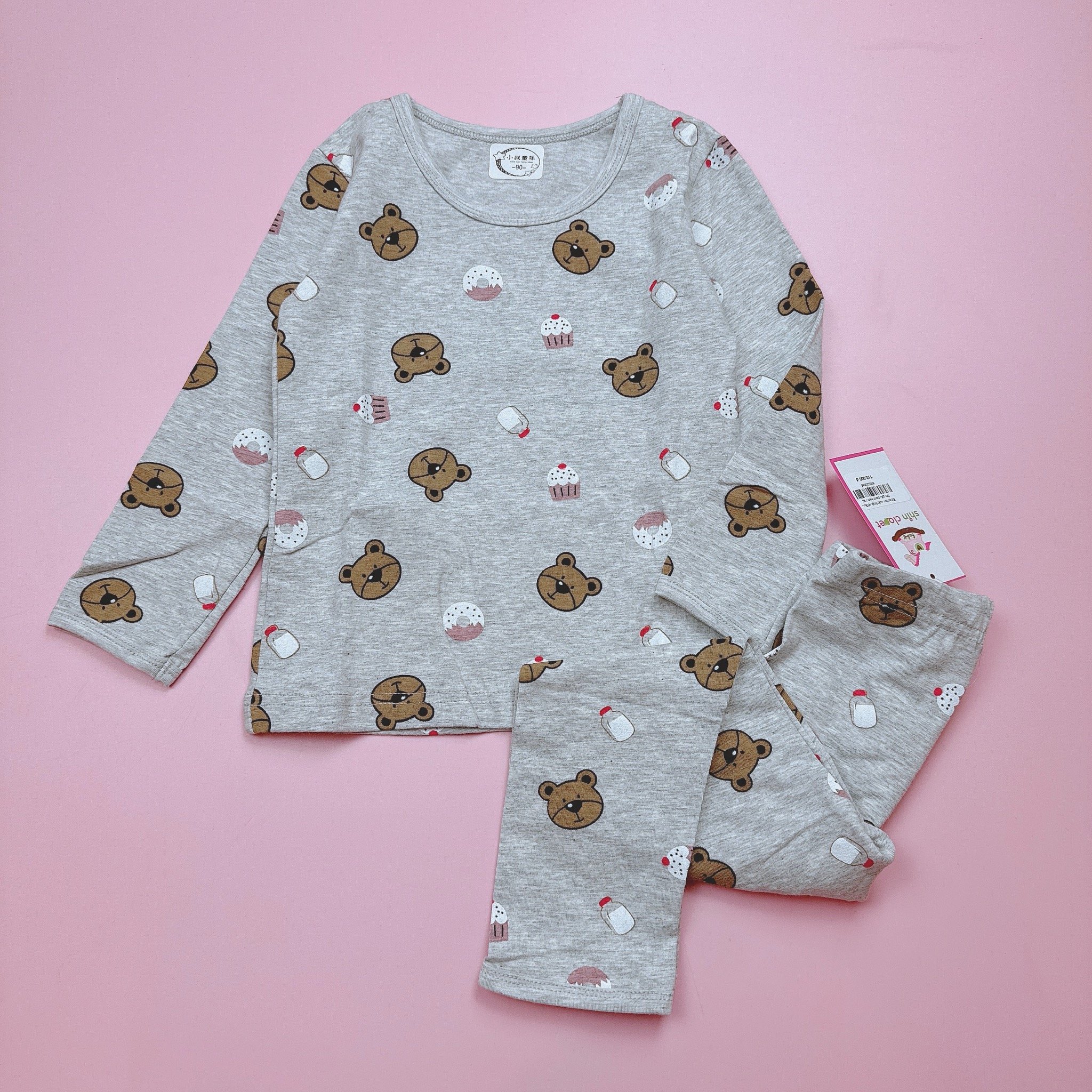 Bộ cotton nhiều hình Bé Trai Bé Gái size 90 - 130 - Bảng màu 1