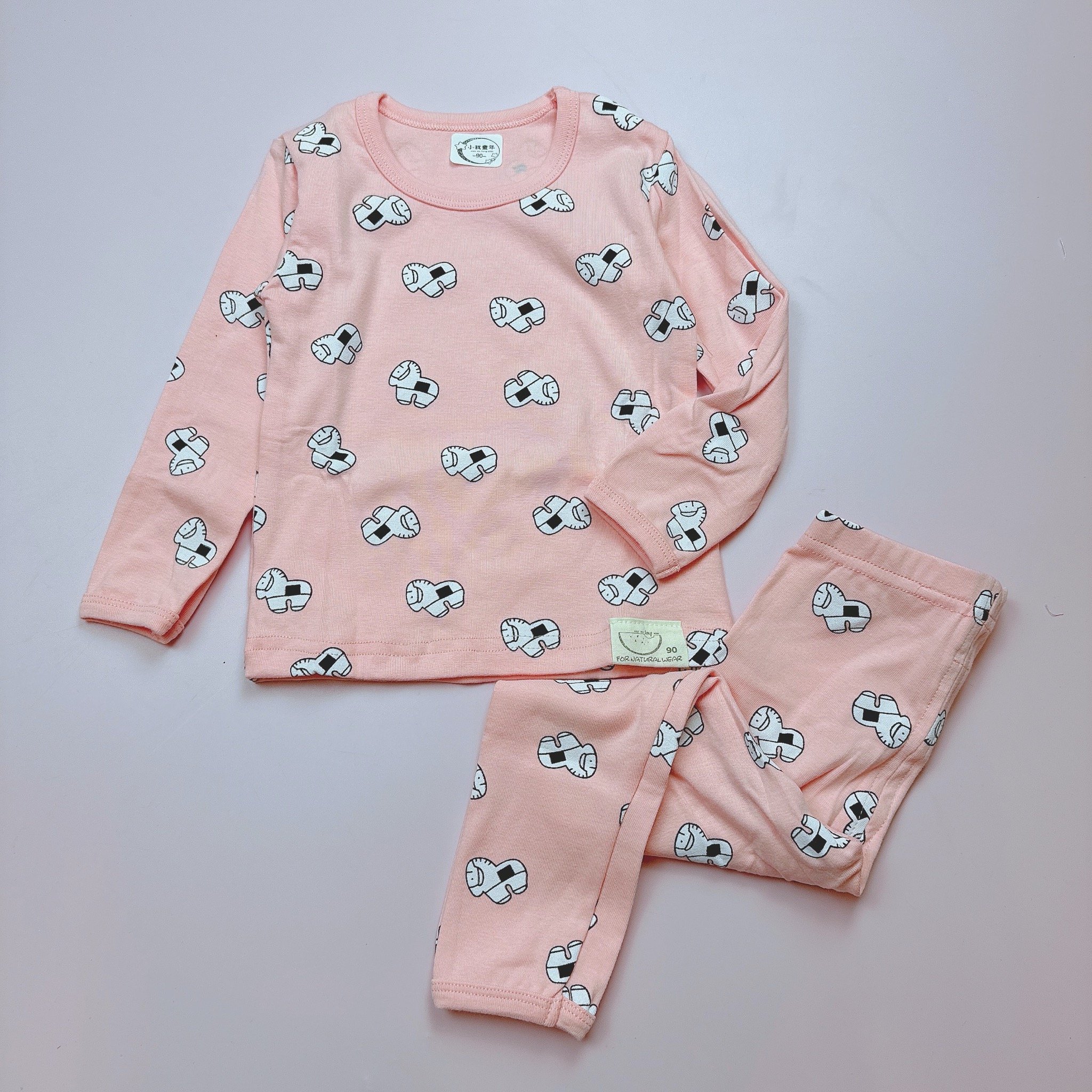 Bộ cotton nhiều hình Bé Trai Bé Gái size 90 - 130 - Bảng màu 1