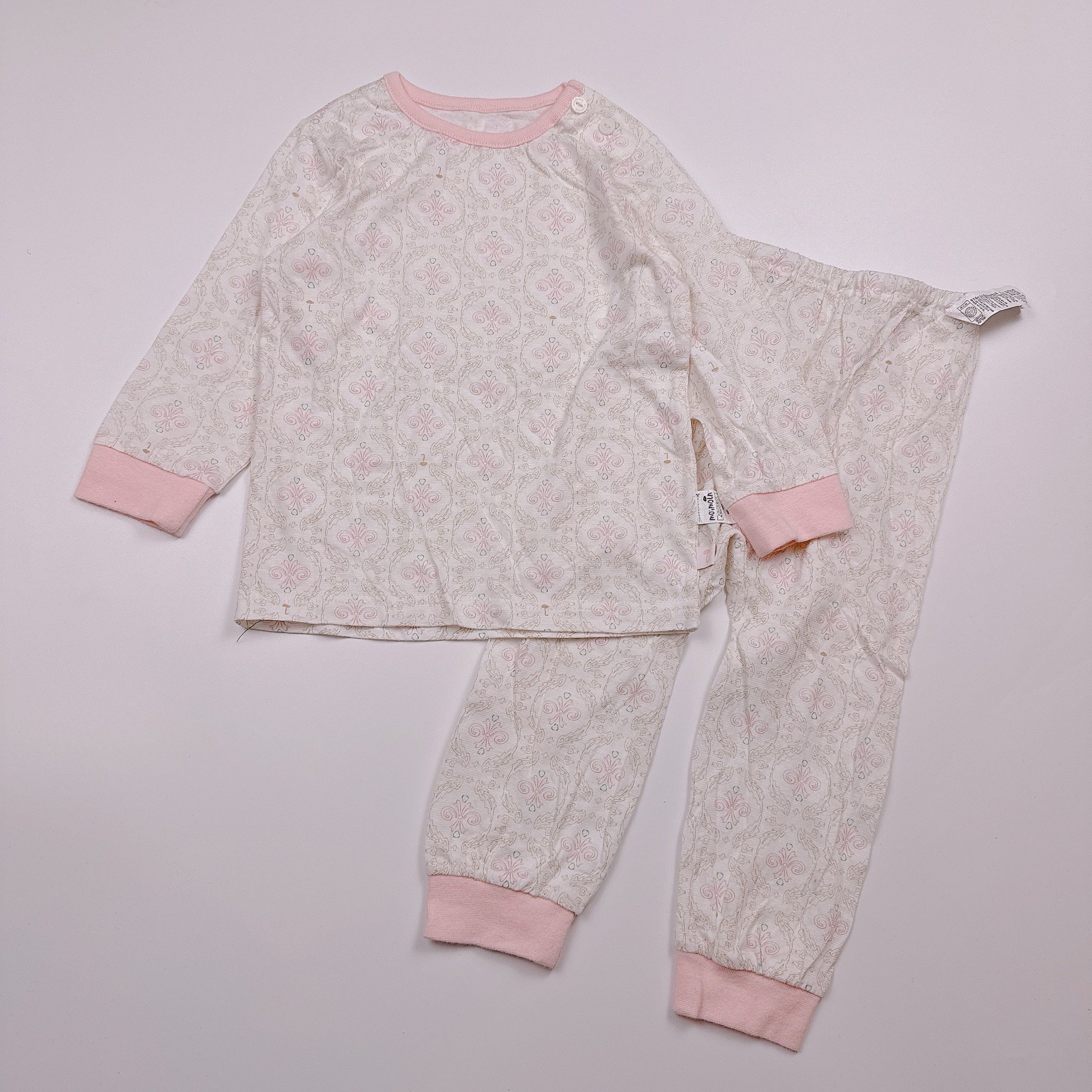 Bộ cotton giấy, cotton mỏng Moimoln xuất Hàn mặc thu cho bé size 80-130