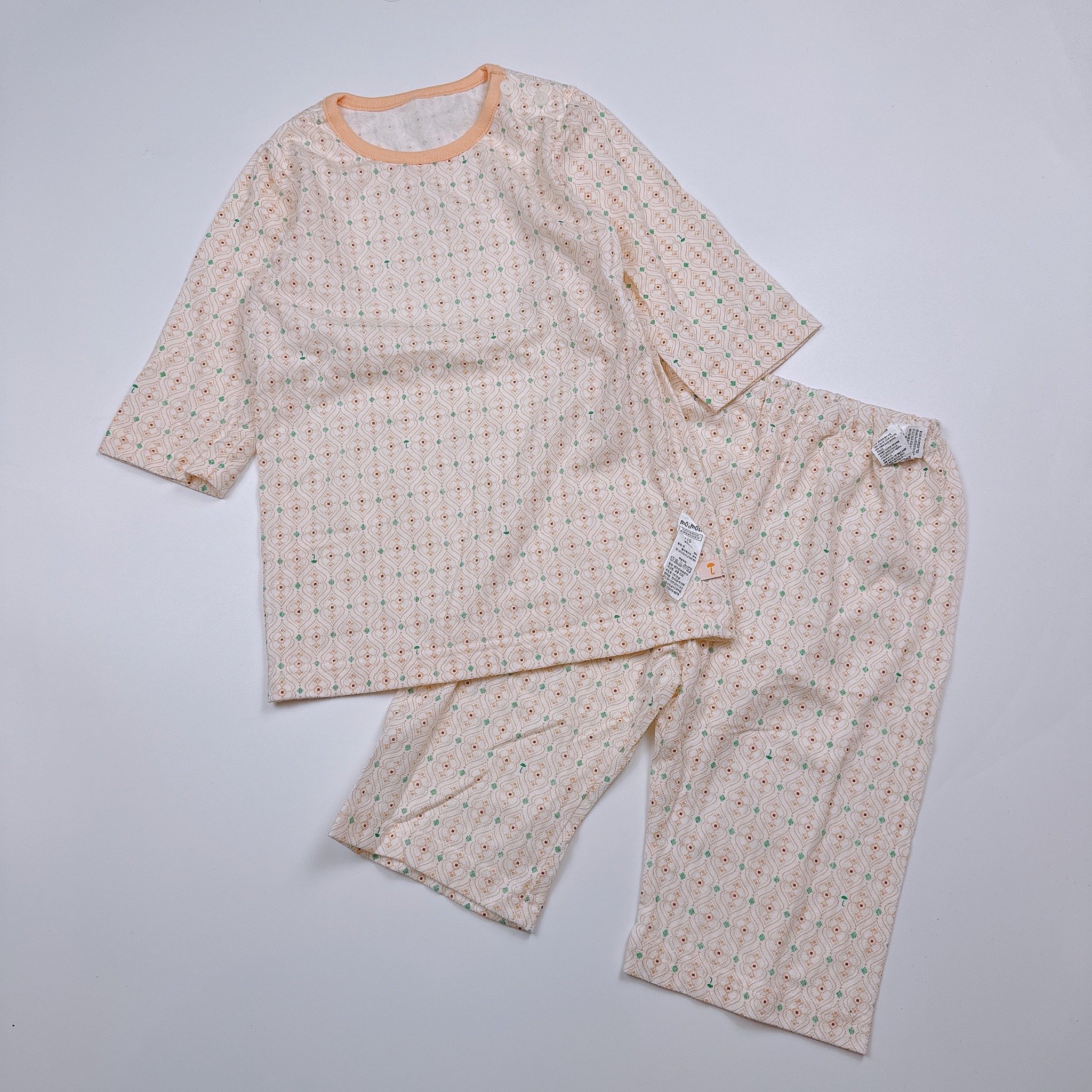 Bộ cotton giấy, cotton mỏng Moimoln xuất Hàn mặc thu cho bé size 80-130