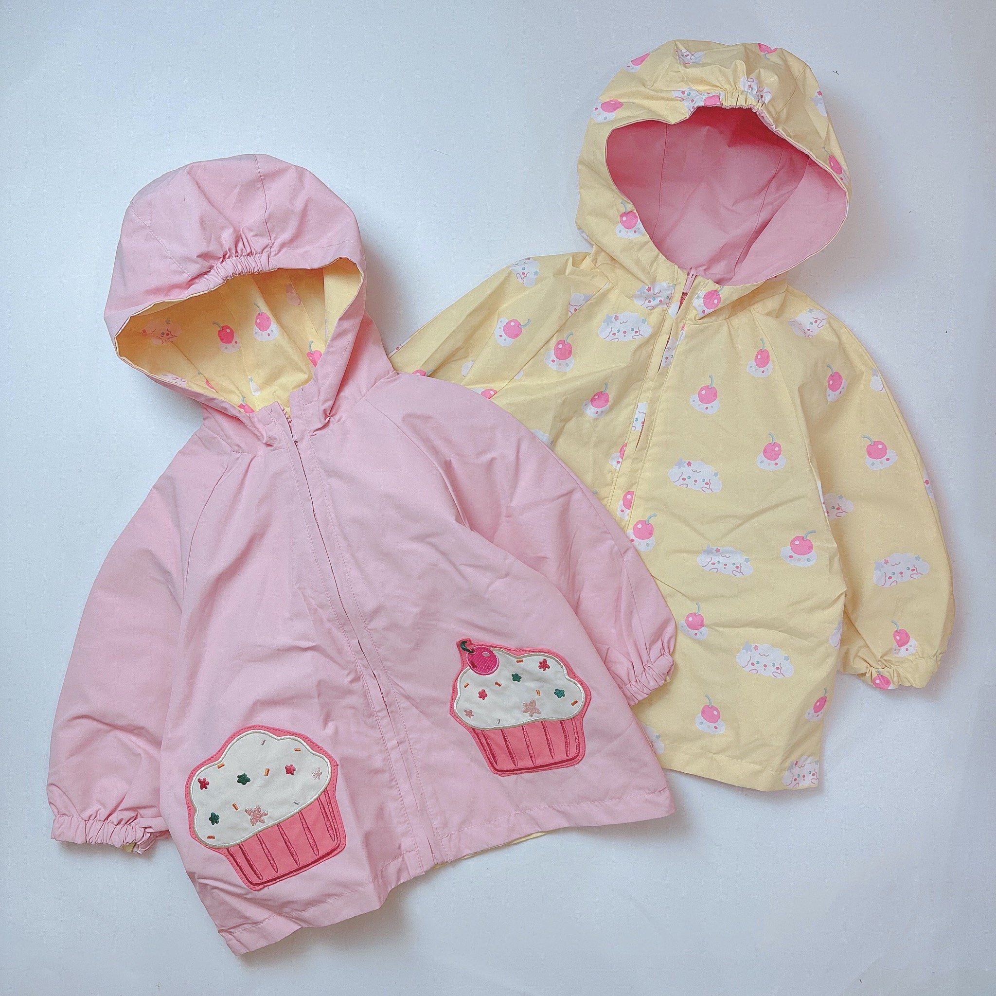 Áo khoác gió / raincoat chống thấm mặc 2 mặt Deesha bé gái size 90-140