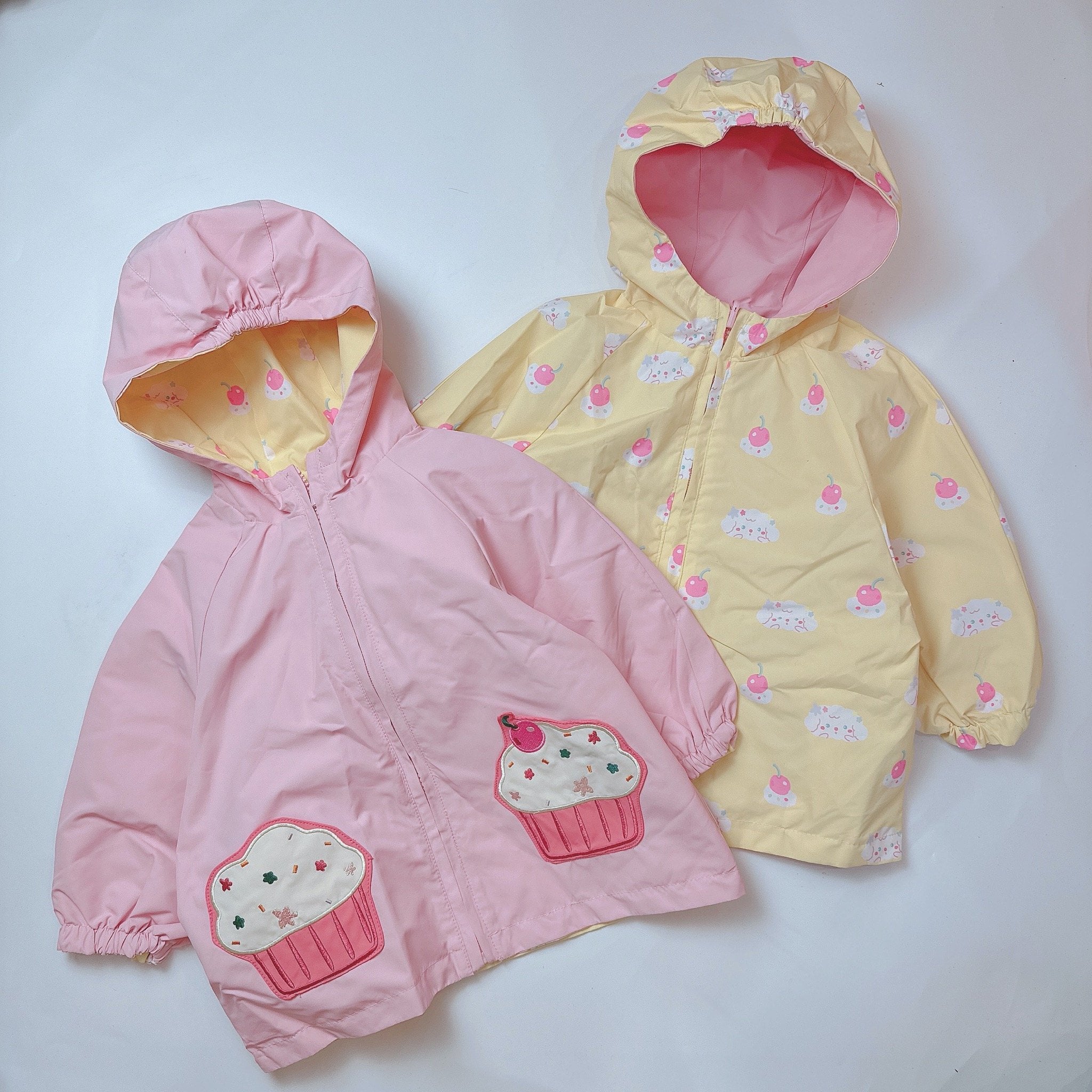 Áo khoác gió / raincoat chống thấm mặc 2 mặt Deesha bé gái size 90-140