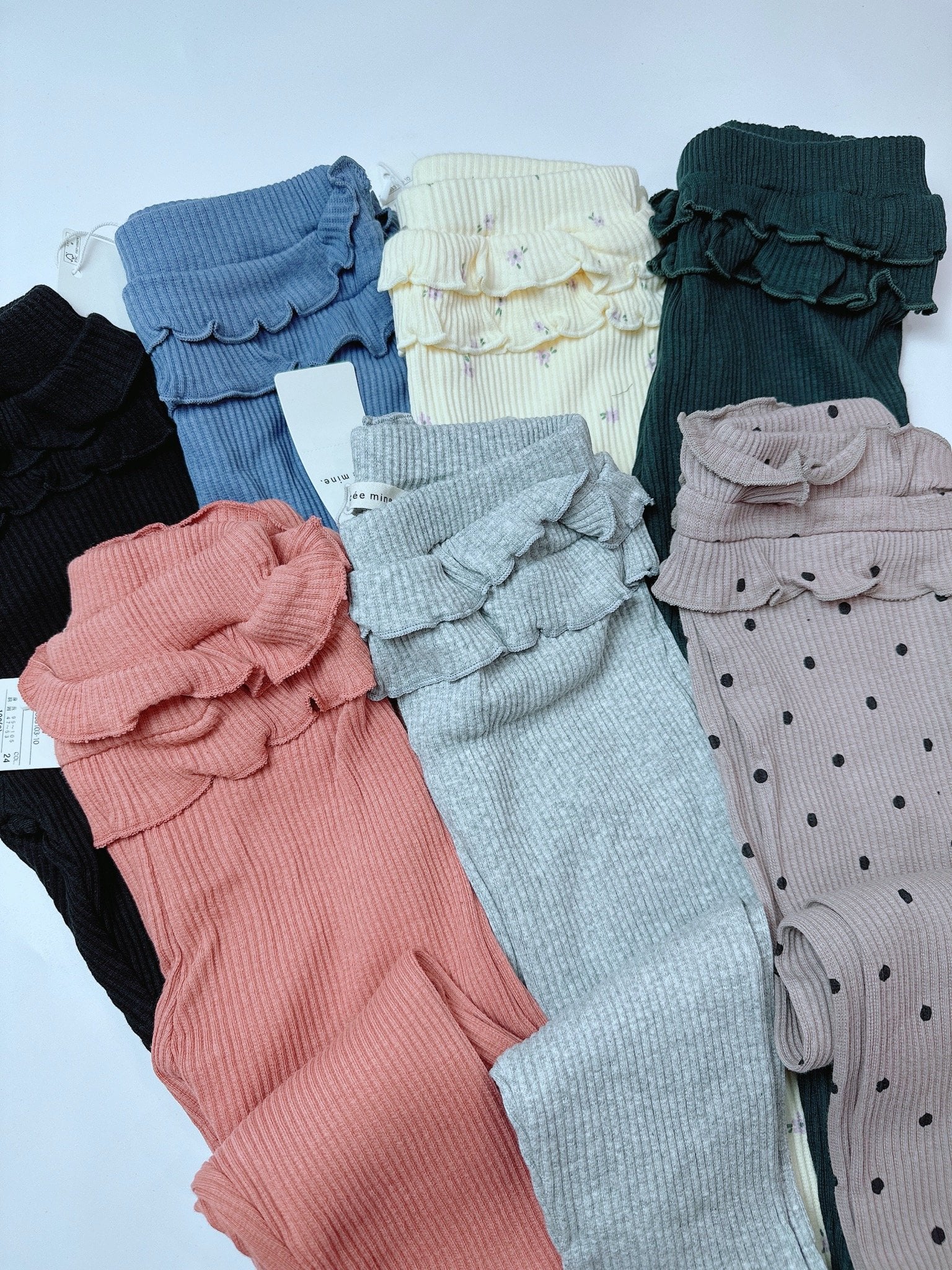 Quần legging thun tăm Lycee Mine xuất Nhật nhiều màu bé gái size 90-150