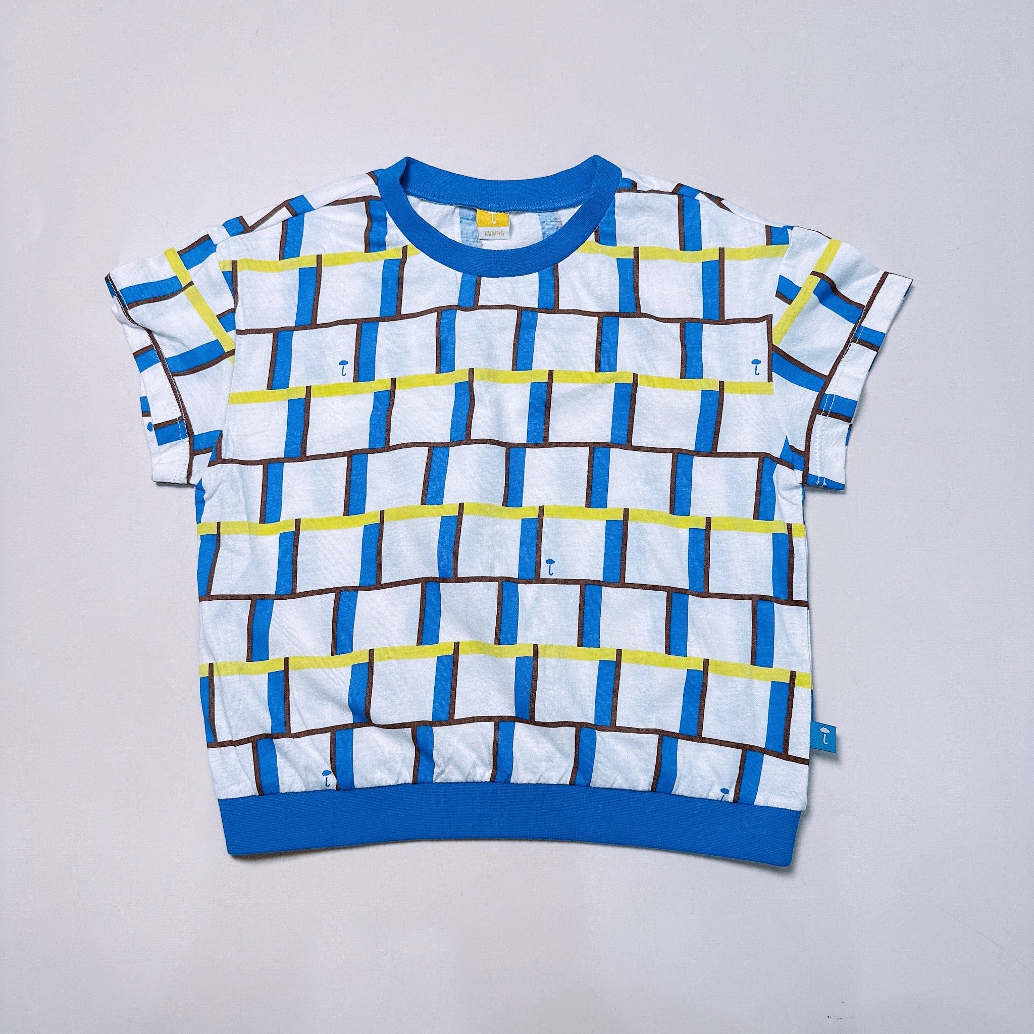 Áo thun cotton Moimoln xuất Hàn dư xịn 2 màu hoạ tiết vàng, xanh cho bé size 90-130