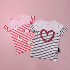 Áo cotton Eureka kẻ nhiều màu cho bé gái size 2-16y