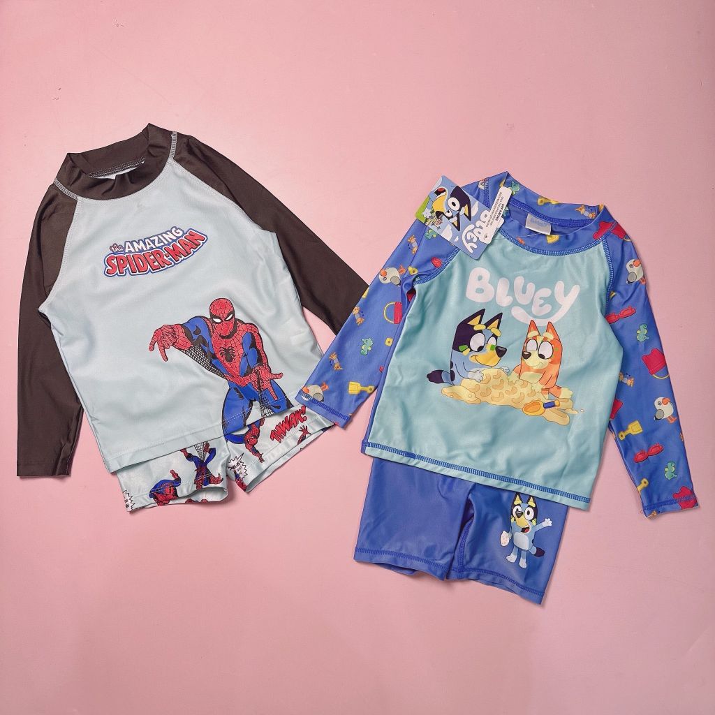 Bộ bơi Spiderman, Bluey dư xịn cho bé trai size 1-8y