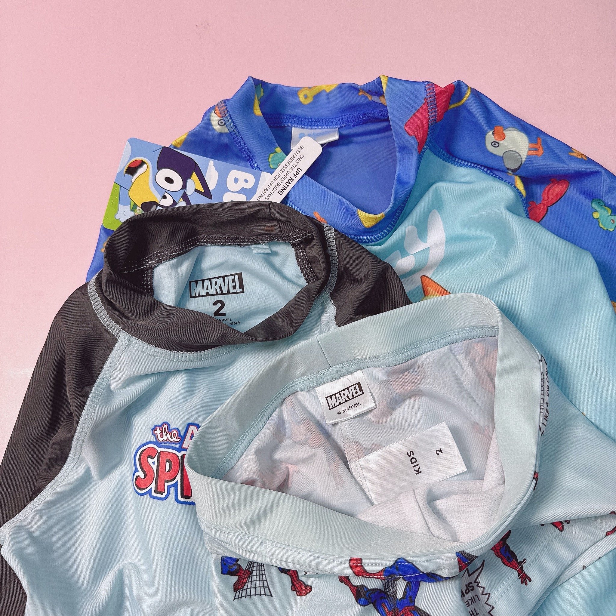 Bộ bơi Spiderman, Bluey dư xịn cho bé trai size 1-8y