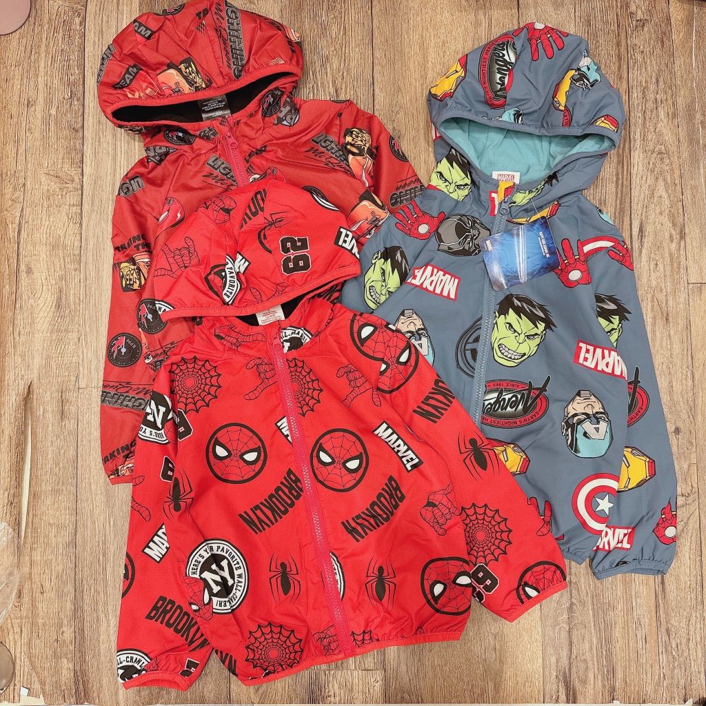 Áo khoác gió lót nỉ Disney dư xịn nhiều màu cho bé trai size 4-7y