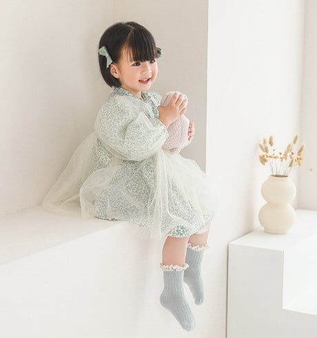 Tất cao cổ Nemo baby 5 màu cổ nhún bèo hoa