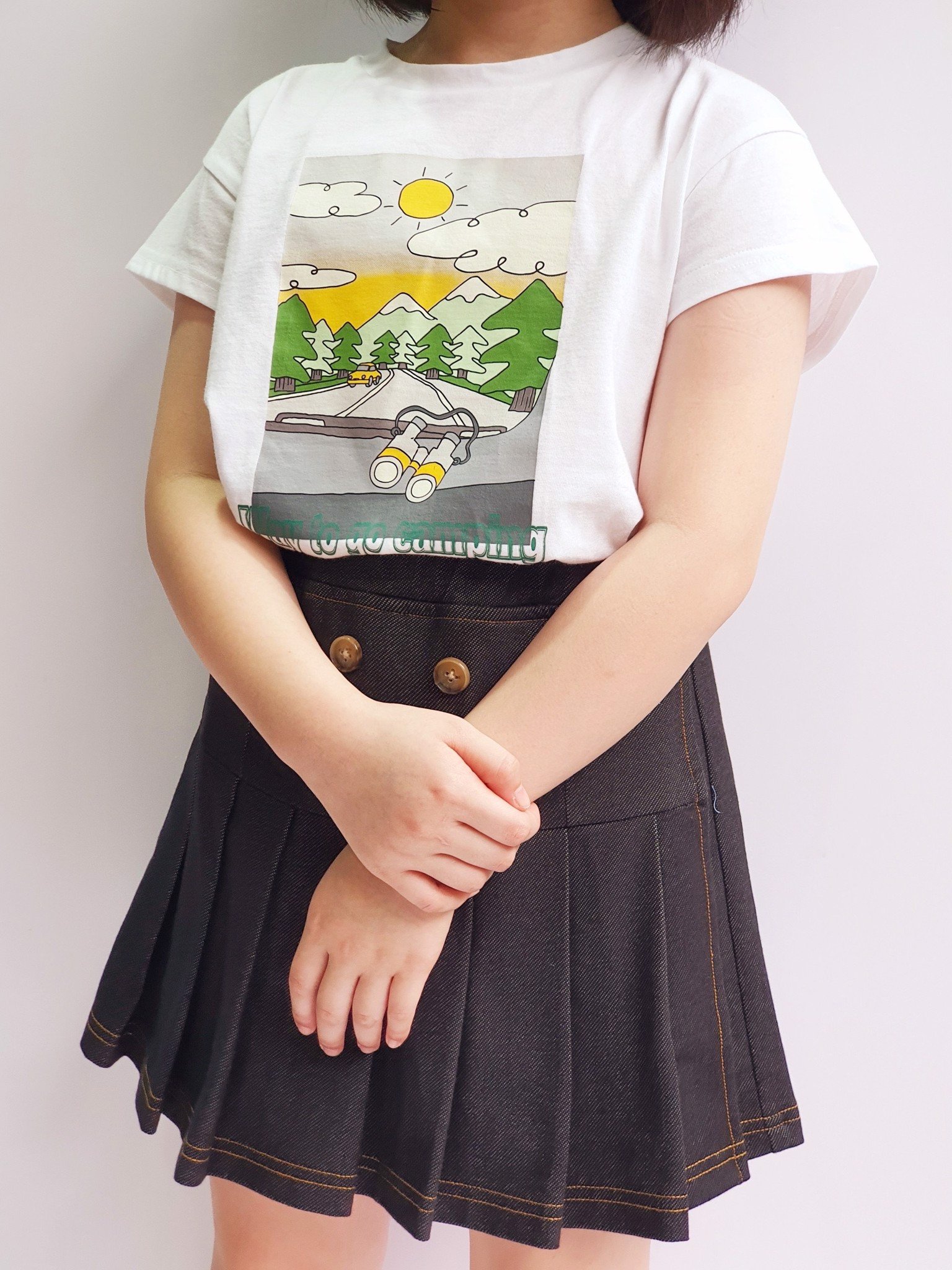 CVAY08 - Quần giả váy xếp ly giả jean đen Bee Mon BG size 120 - 160