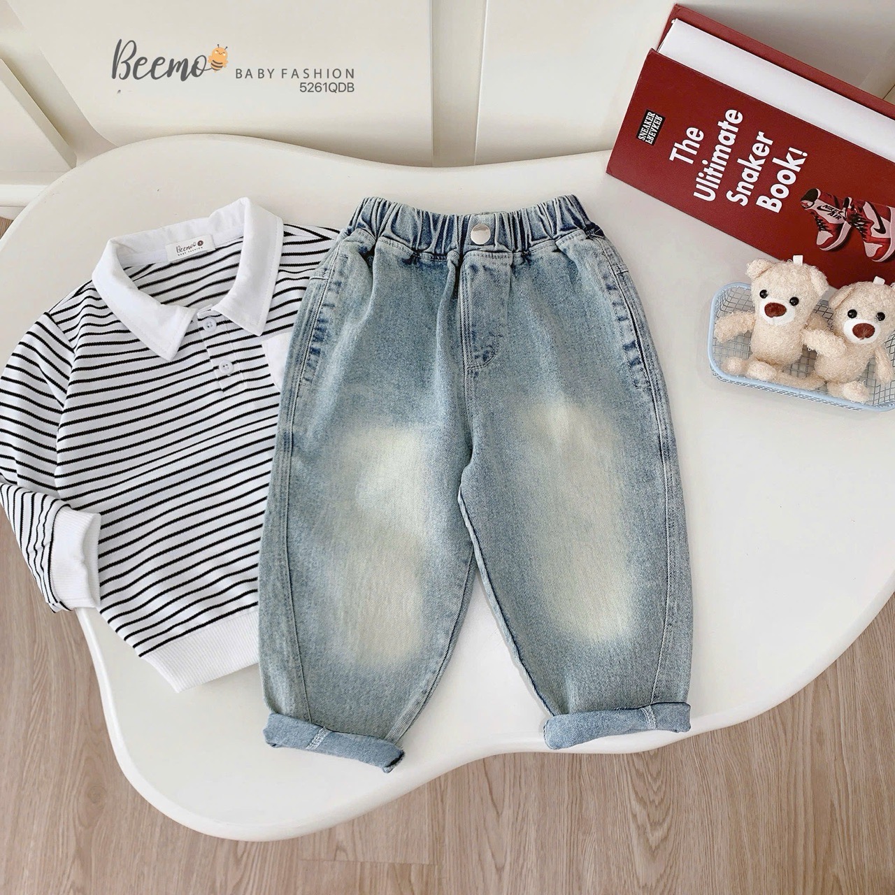 Quần jean mài Beemo cho bé trai size 80-130