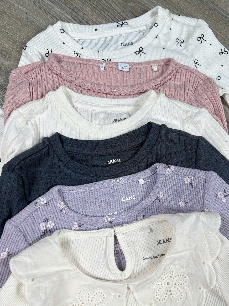 Áo thun tăm GGJJ dư xịn nhiều màu cho bé gái size 2-8y