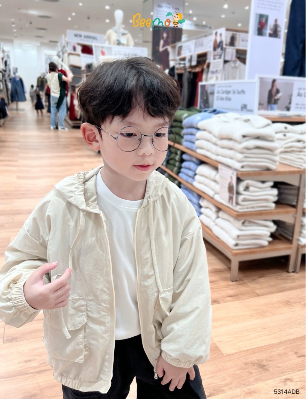 Áo khoác gió Beemo in hình sau lưng cho bé size 1-6y