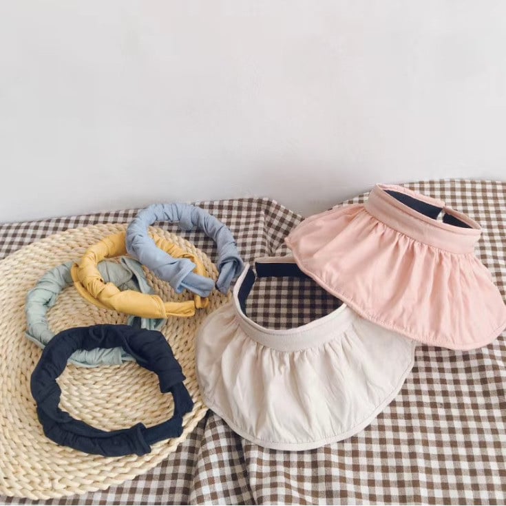 Mũ hở chóp vành bèo rộng trơn nhiều màu BG