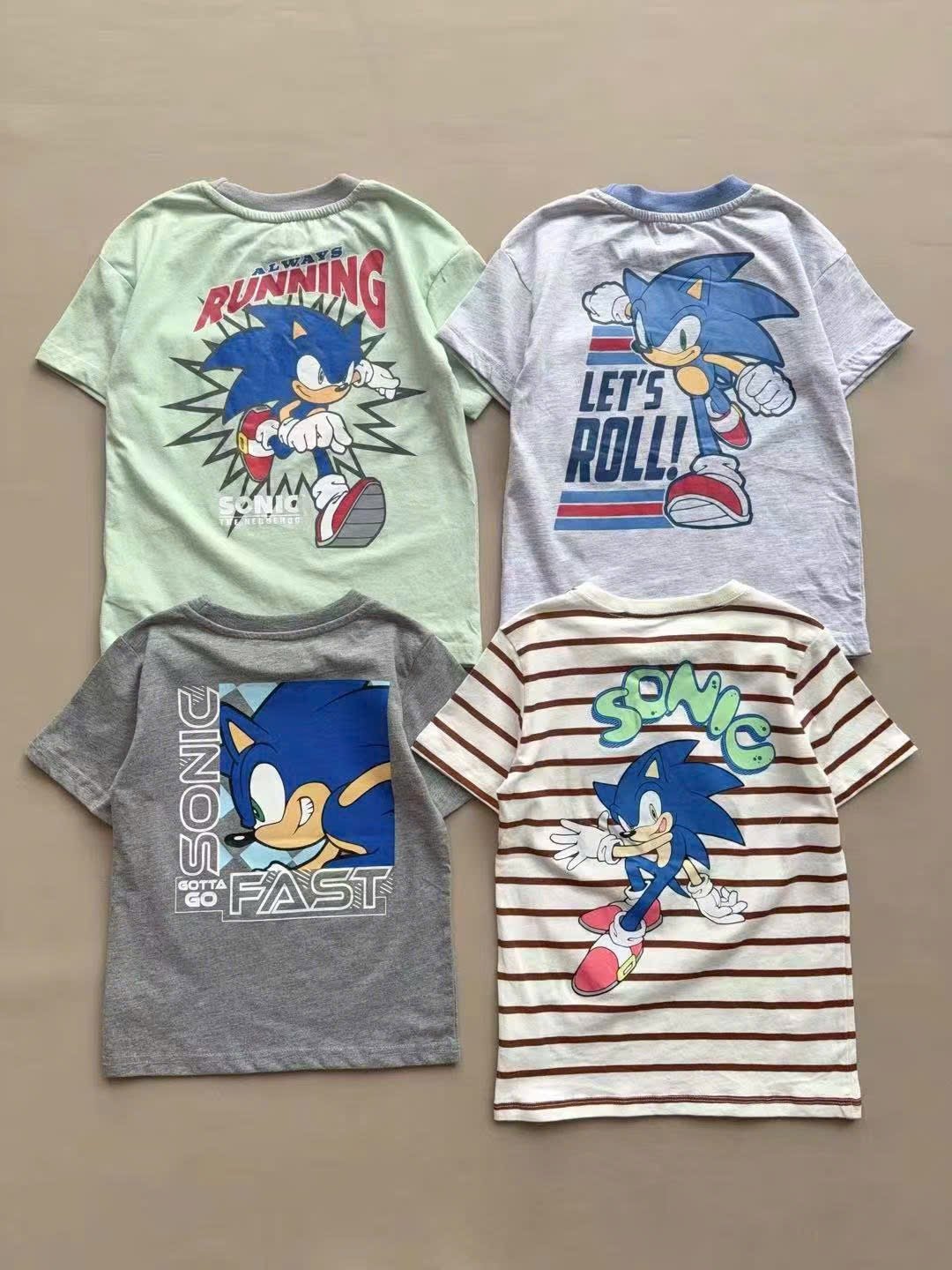 ABT65 - Áo cotton Sonic dư xịn nhiều màu cho bé trai size 4-7y