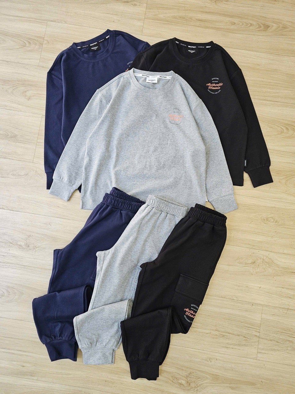 BM2511ST07 - Bộ nỉ cotton 4 chiều Beemon trẻ em nhiều màu cho bé size 120-170