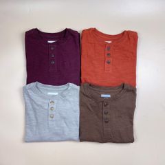 Áo cotton Oldnavy trơn màu cổ trụ cài khuy size 5 - 18y