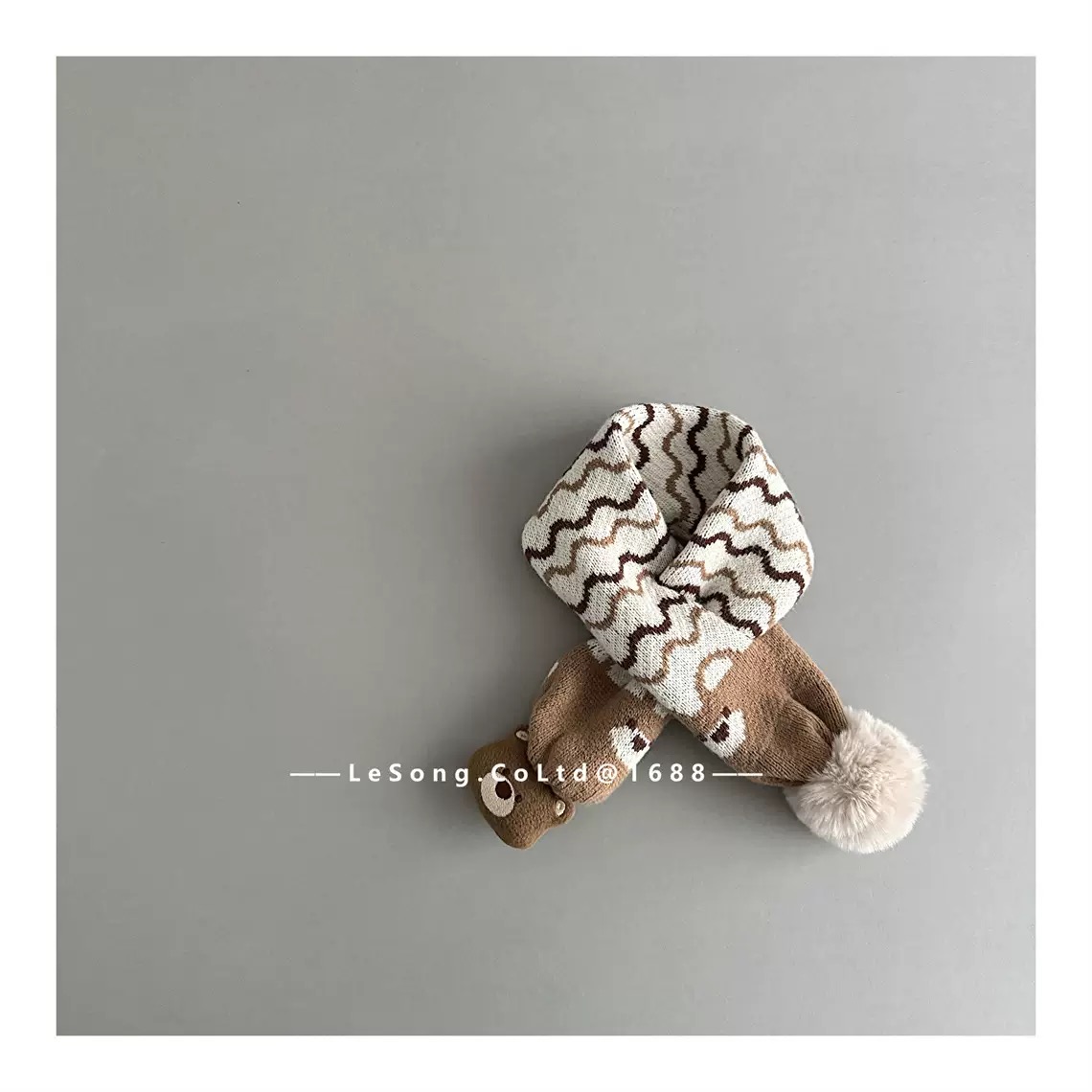 Khăn len quàng cổ cho trẻ em vải cotton kích thước 60-80cm/80-100cm Yiwu Lesong