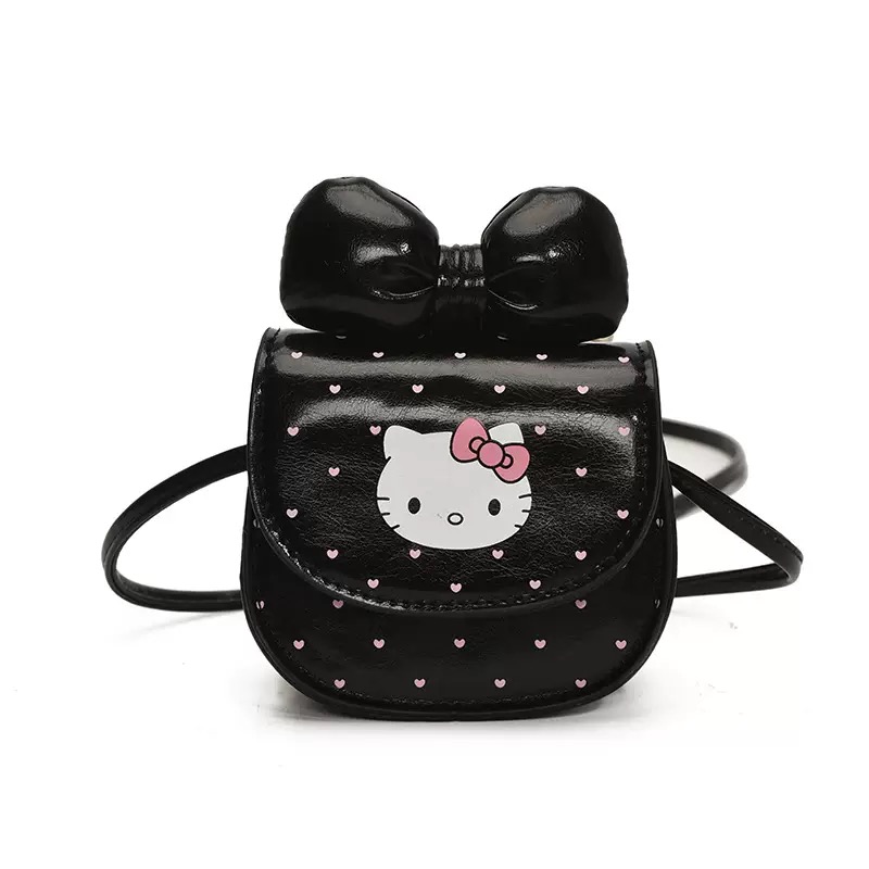 Túi đeo chéo Hello Kitty chấm bi nhiều màu cho bé