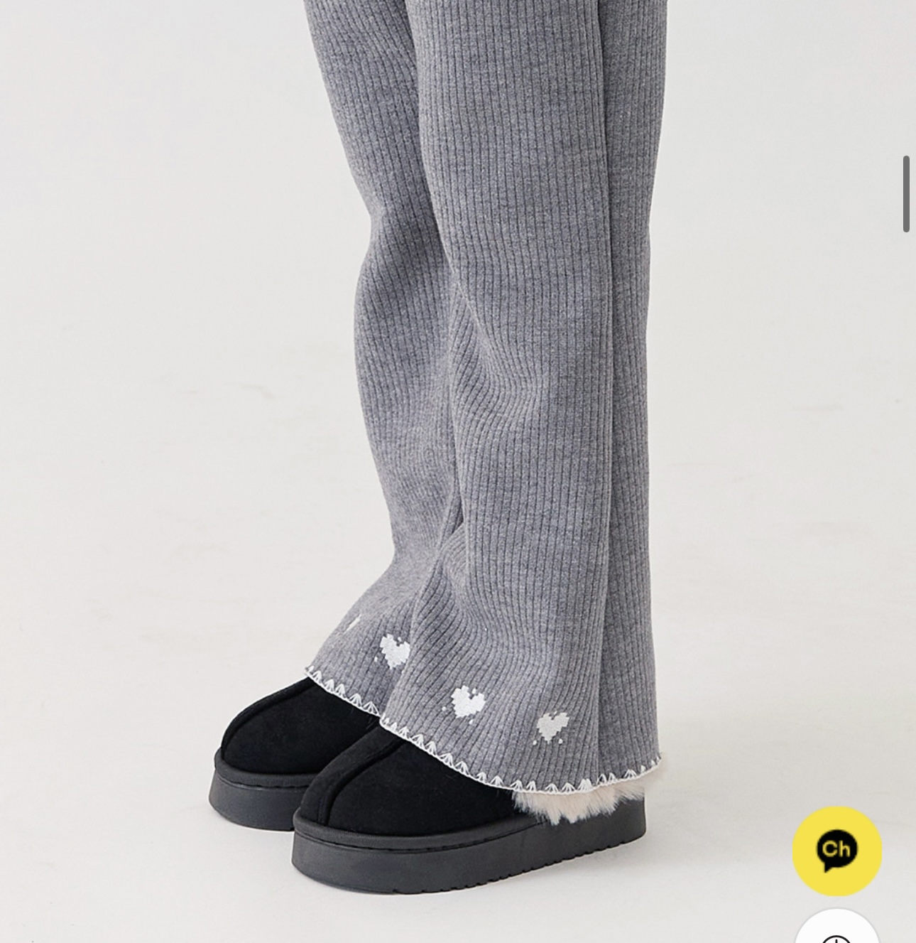 Quần nỉ len bebezoo ống loe thêu trái tim nhiều màu cho bé size 100-160