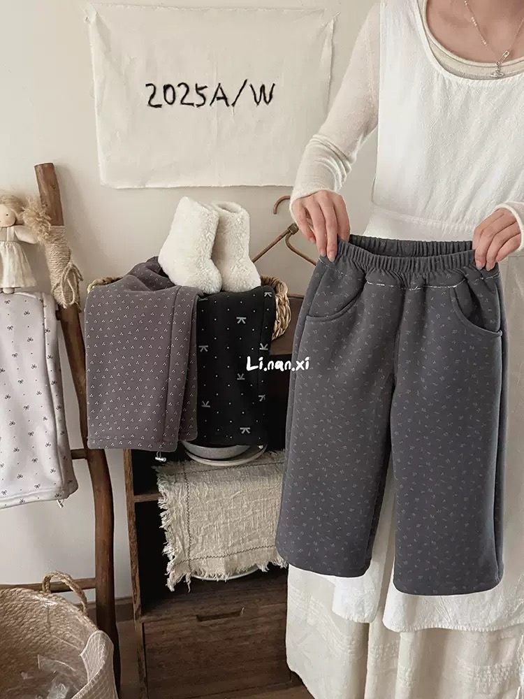 88351 - Quần nỉ lót nỉ đại hàn Linanxi nhiều màu cho bé size 90-140