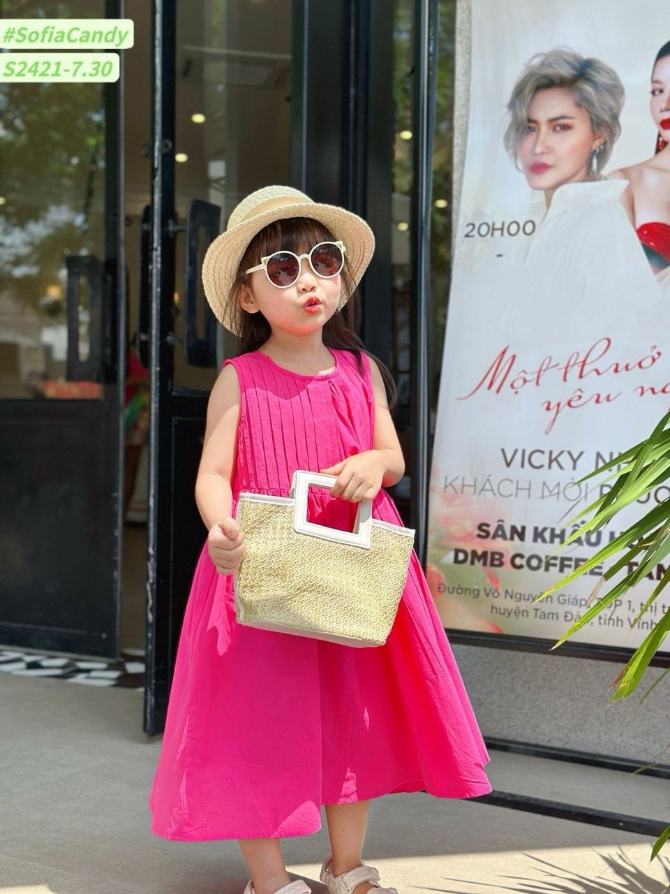 Váy Sofia Candy sát nách hở lưng nhiều màu BG size 1-10y
