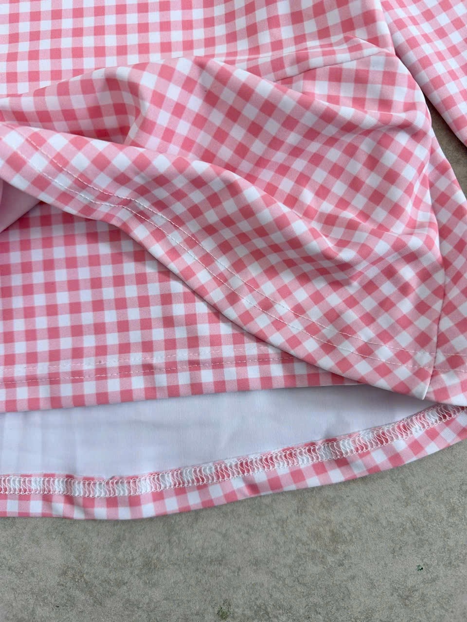 Bộ bơi dài tay Pancoat Club áo kẻ caro 3 màu - quần tím size 3 - 13y