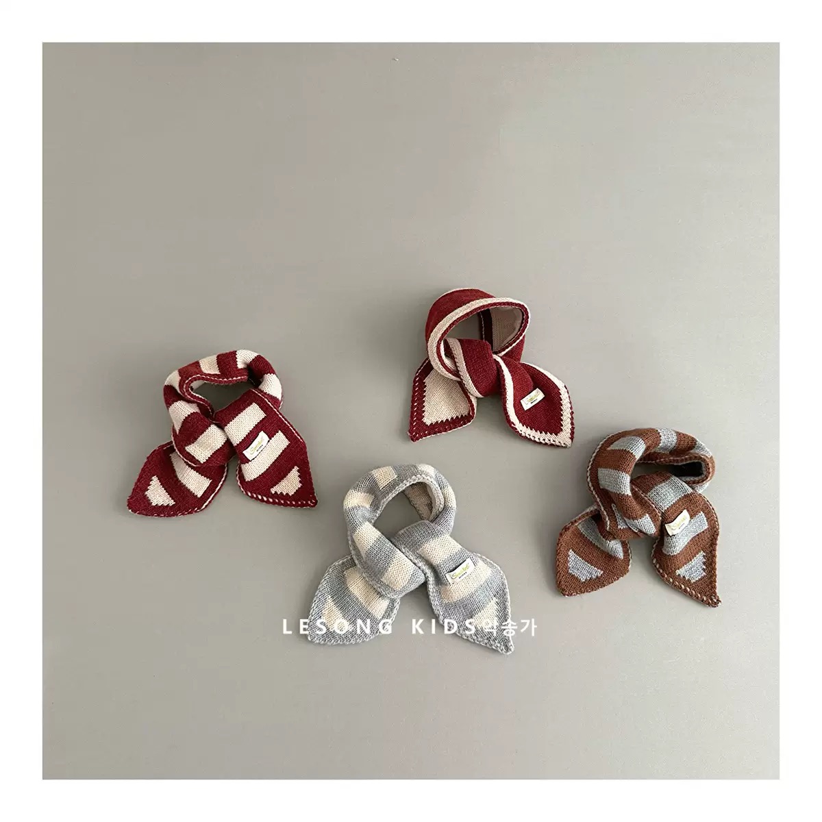 Khăn len quàng cổ cho trẻ em vải cotton kích thước 60-80cm/80-100cm Yiwu Lesong