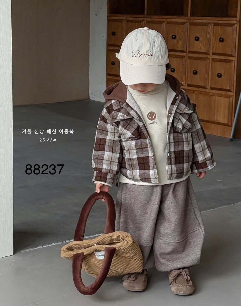 XAJT 88237 - Set 3ct QC áo khoác dạ + áo 3p + quần nỉ bé trai size 80-120