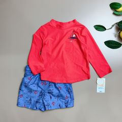 Bộ bơi carters bé trai - đỏ quần xanh mỏ neo