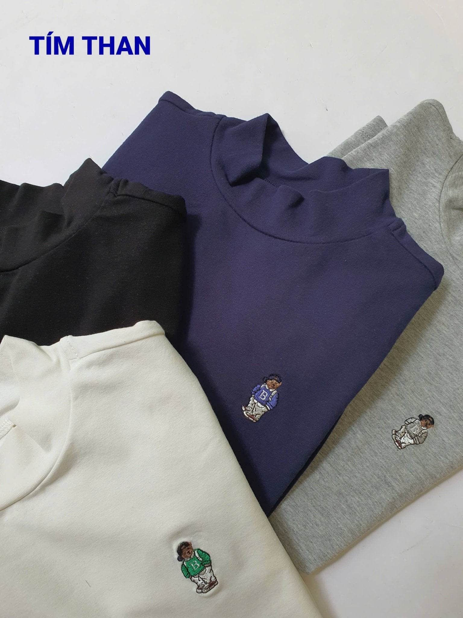 2026 - Áo giữ nhiệt BeeMon thêu gấu ngực 5 màu cho bé size 120 - 160