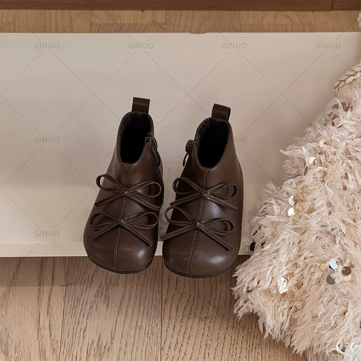 A334 - Bốt đính nơ siêu mềm cho bé gái size 22-30