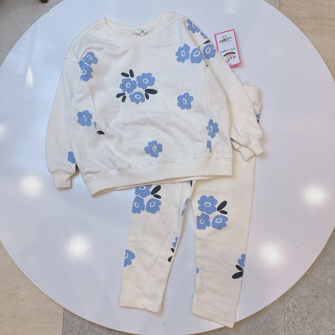 Bộ nỉ Sela dư xịn in tràn nhiều mẫu cho bé gái size 92-128