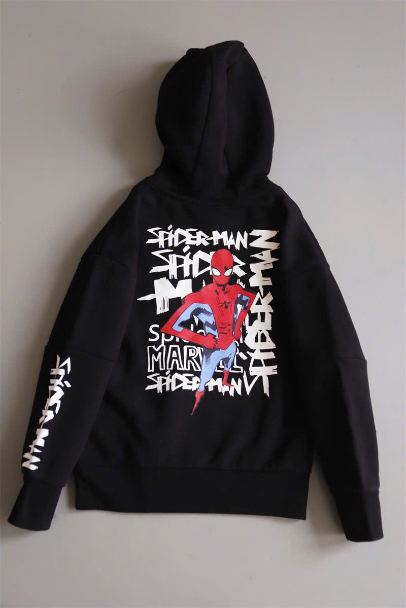 Bộ nỉ Pri.mark màu đen Marvel cho bé size 7-15y