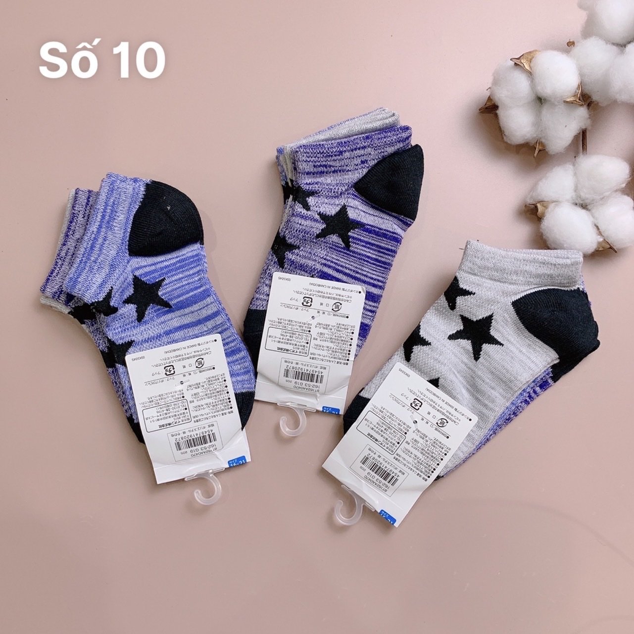 Set 3 đôi tất xuất nhật BTBG nhiều màu