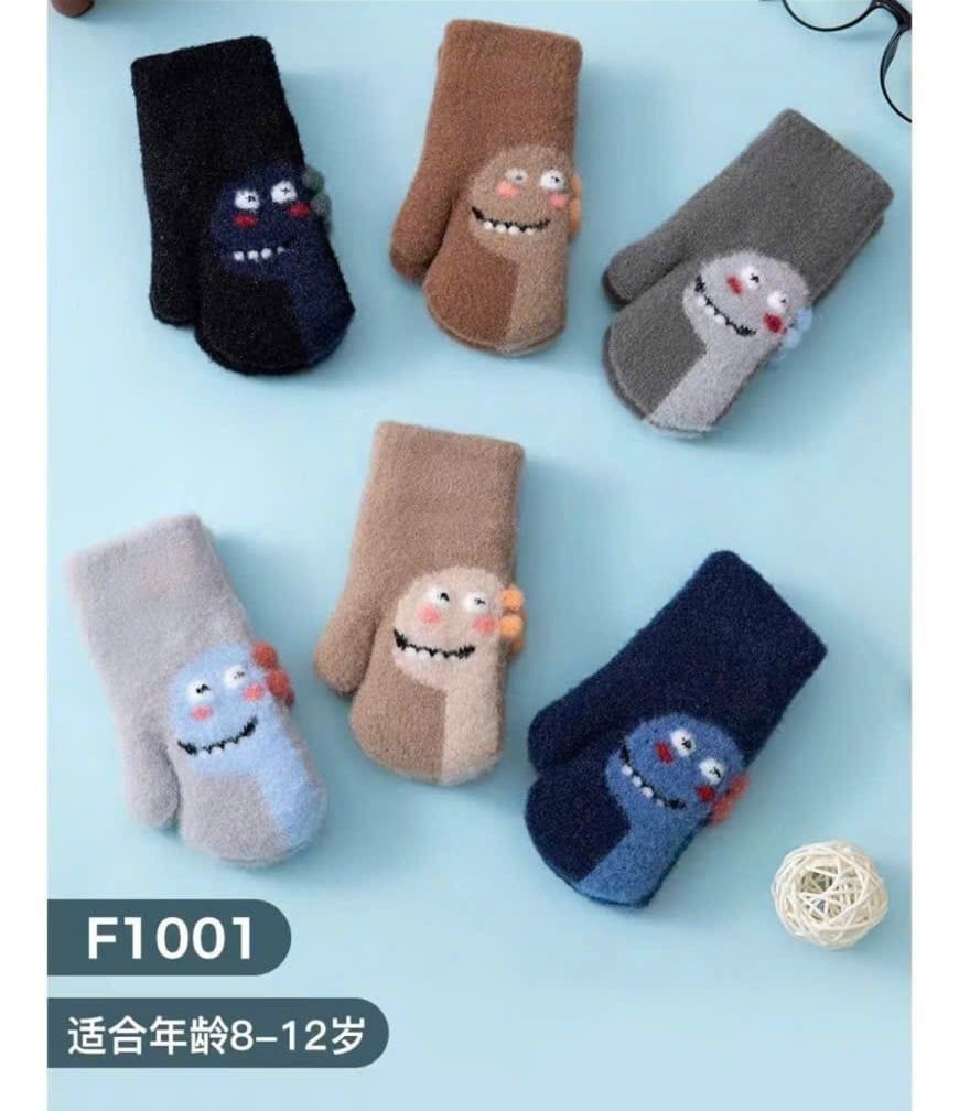 Găng tay chụp ngón hoạ tiết khủng long nhiều màu bé trai 2-5y