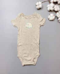 Body chip cotton Carter kẻ nâu hình nhím