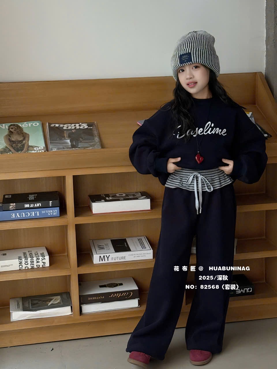 82568 - Set bộ lót nỉ đại hàn QCCC 3 màu cho bé size 120-160