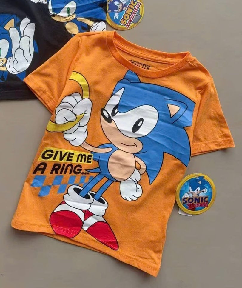 ABT65 - Áo cotton Sonic dư xịn nhiều màu cho bé trai size 4-7y
