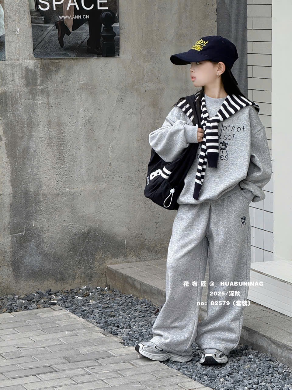 82579 - Set bộ nỉ có lót đại hàn QCCC kèm khăn 3 màu cho bé size 120-160