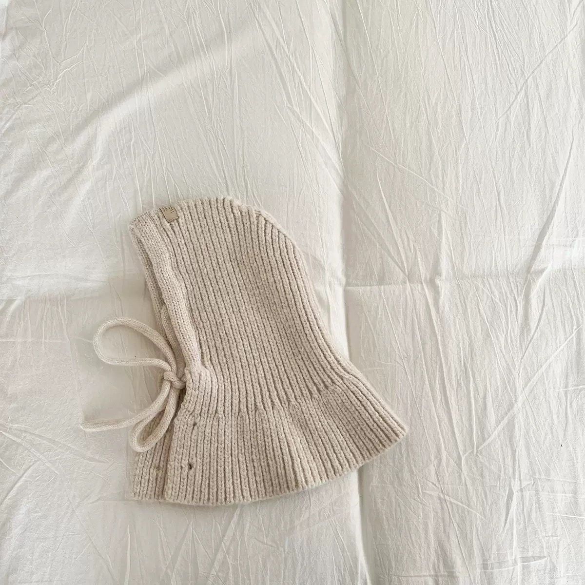 Mũ len liền khăn cài khuy nhiều màu cho bé size 3-8y