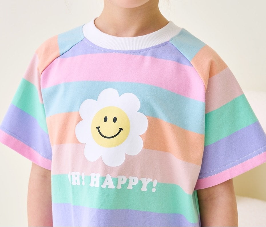 V00069 - Váy cotton kẻ sắc màu happy 2 màu BG size 100-140